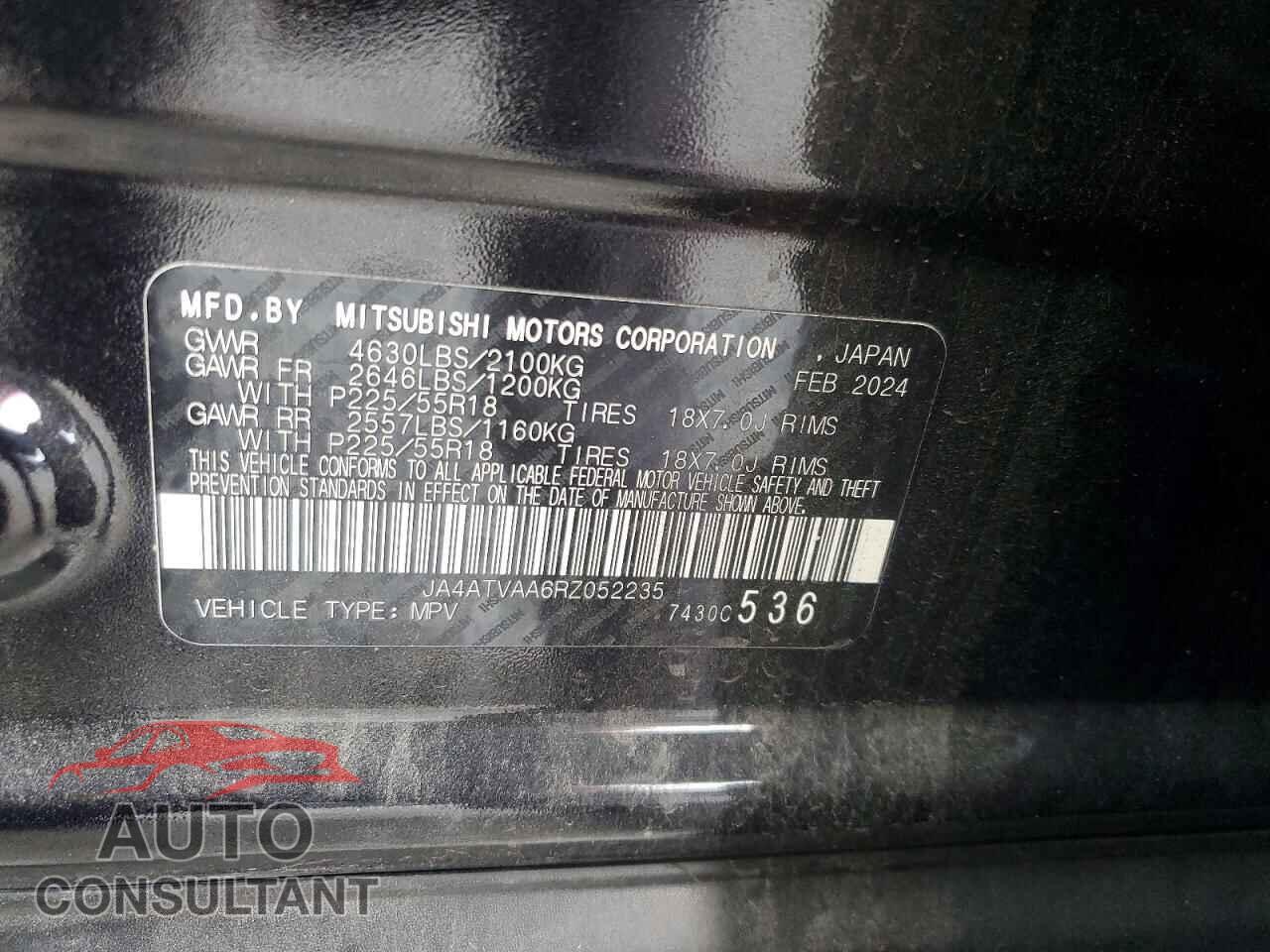 MITSUBISHI ECLIPSE 2024 - JA4ATVAA6RZ052235