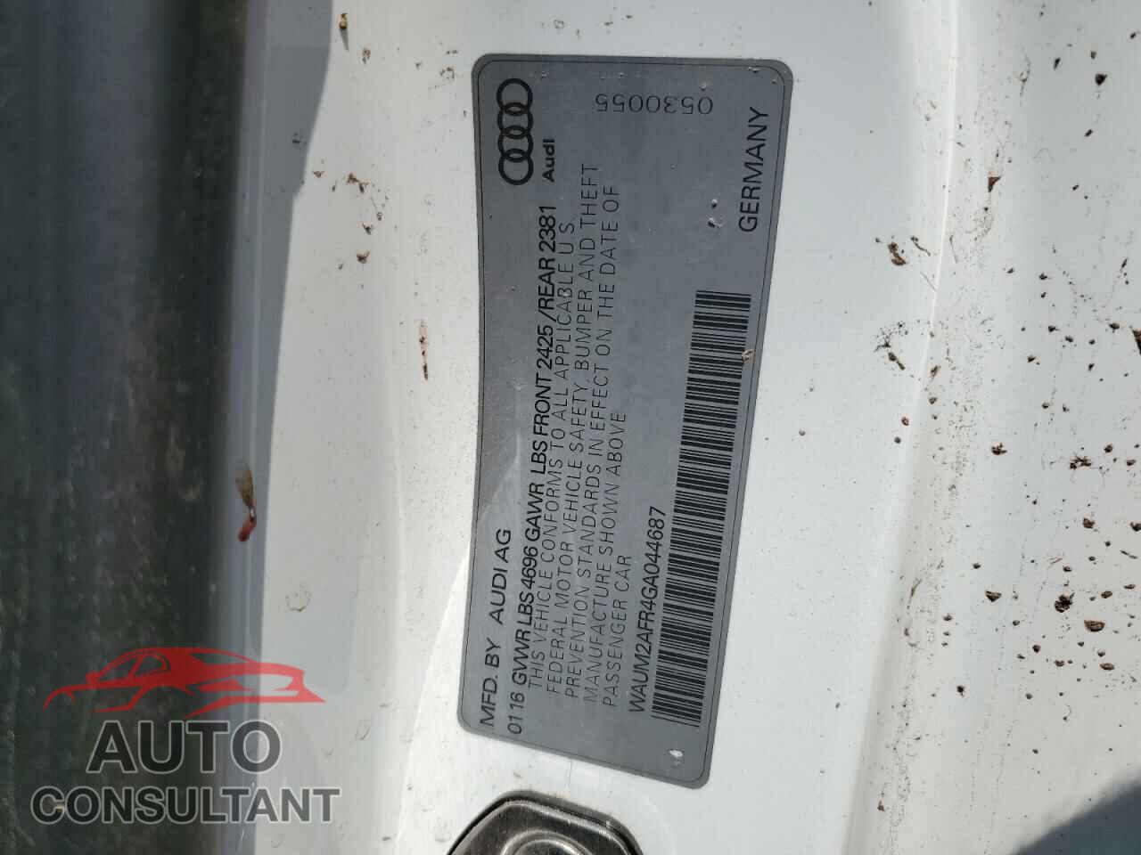 AUDI A5 2016 - WAUM2AFR4GA044687