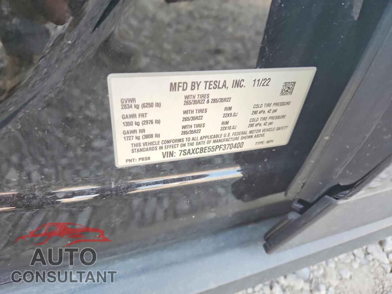 TESLA MODEL X 2023 - 7SAXCBE55PF370400