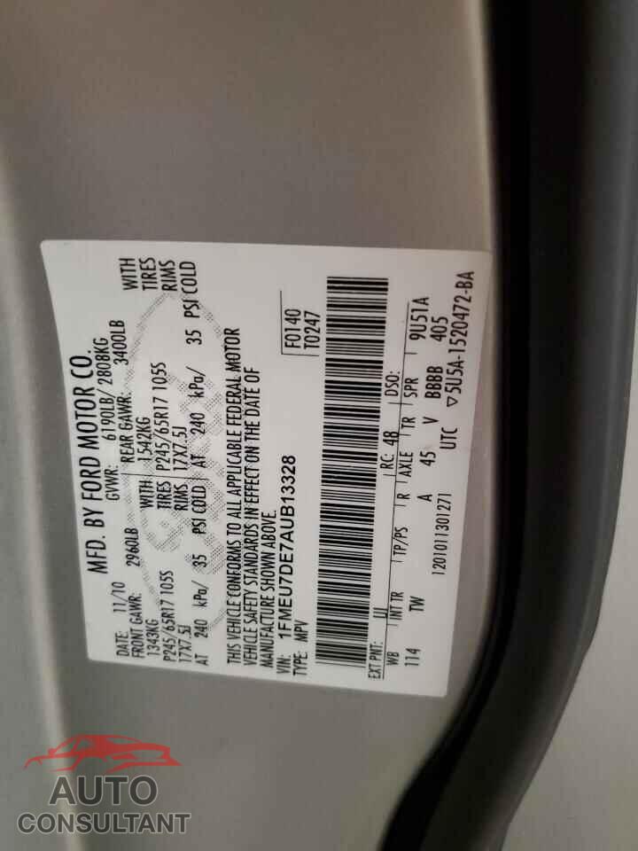 FORD EXPLORER 2010 - 1FMEU7DE7AUB13328