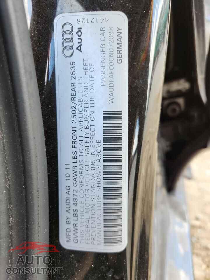 AUDI A6 2012 - WAUDFAFC0CN072098