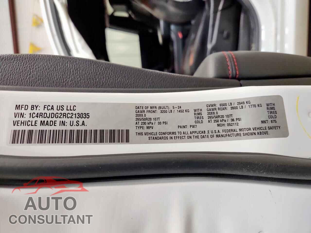 DODGE DURANGO 2024 - 1C4RDJDG2RC213035