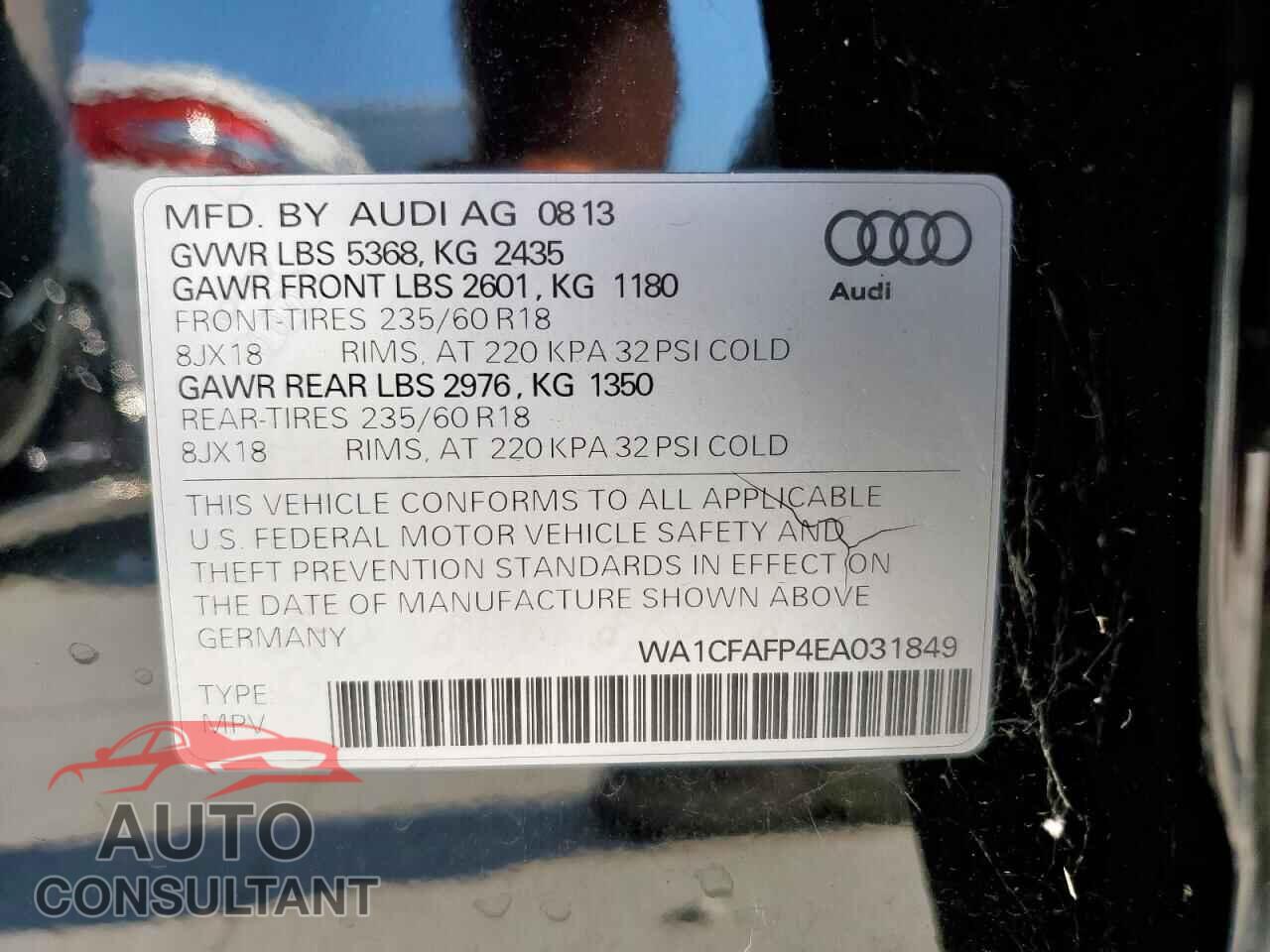 AUDI Q5 2014 - WA1CFAFP4EA031849