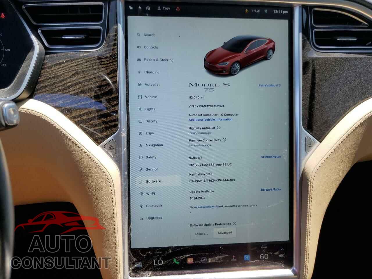TESLA MODEL S 2016 - 5YJSA1E12GF152824