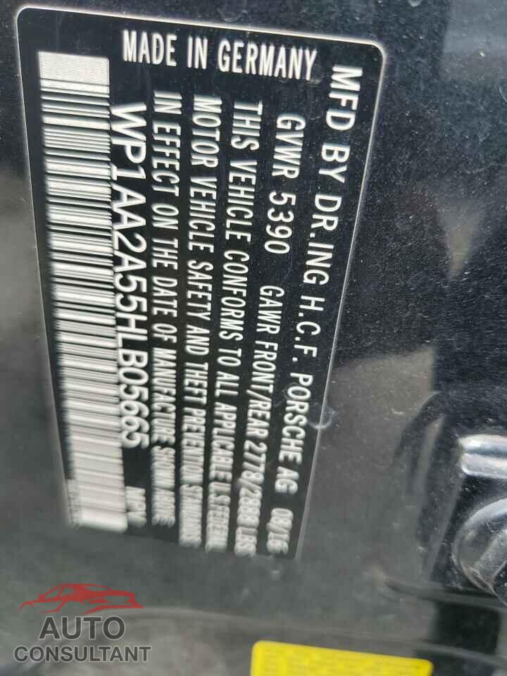 PORSCHE MACAN 2017 - WP1AA2A55HLB05665