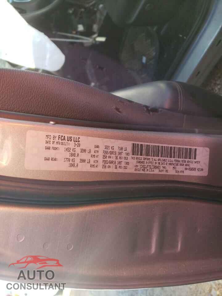 DODGE DURANGO 2020 - 1C4SDJFT5LC309423