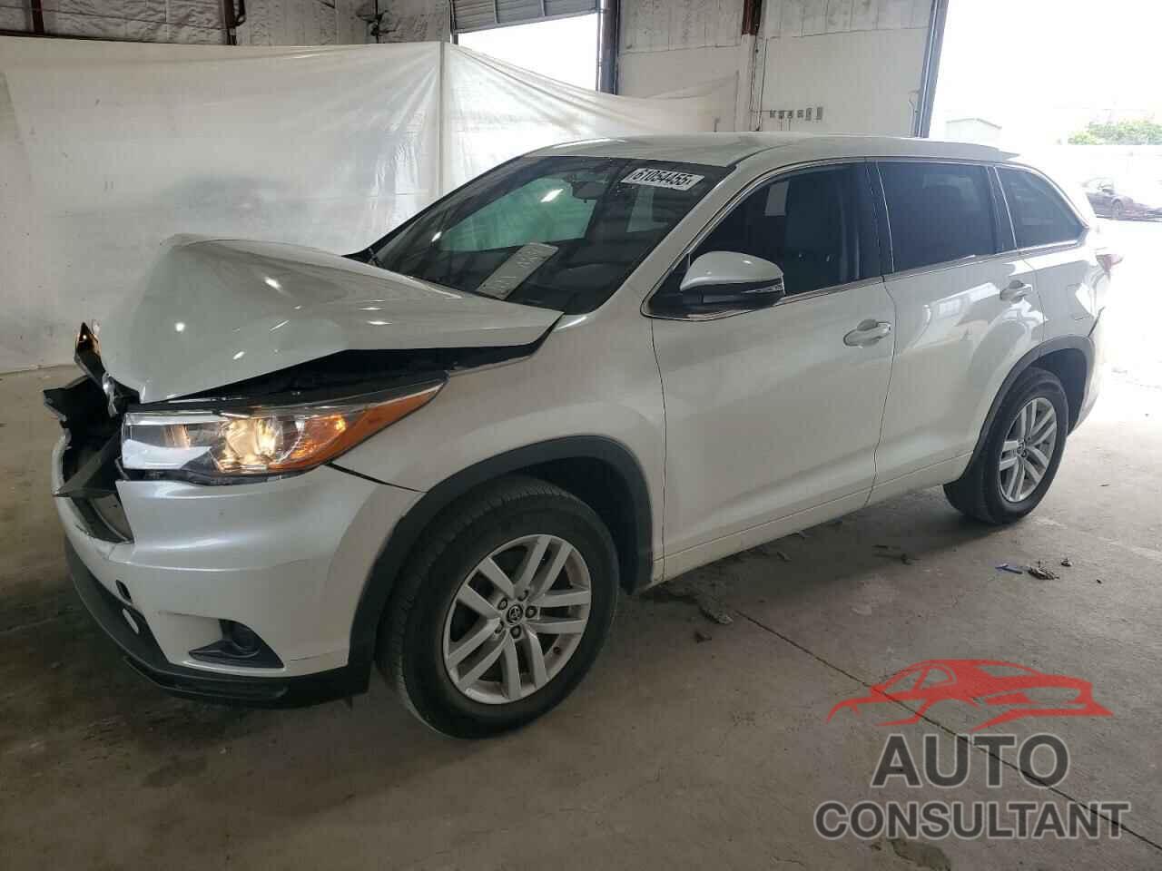 TOYOTA HIGHLANDER 2016 - 5TDZARFH7GS018542