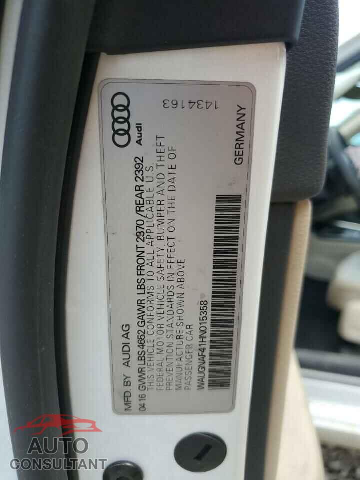 AUDI A4 2017 - WAUGNAF41HN015358
