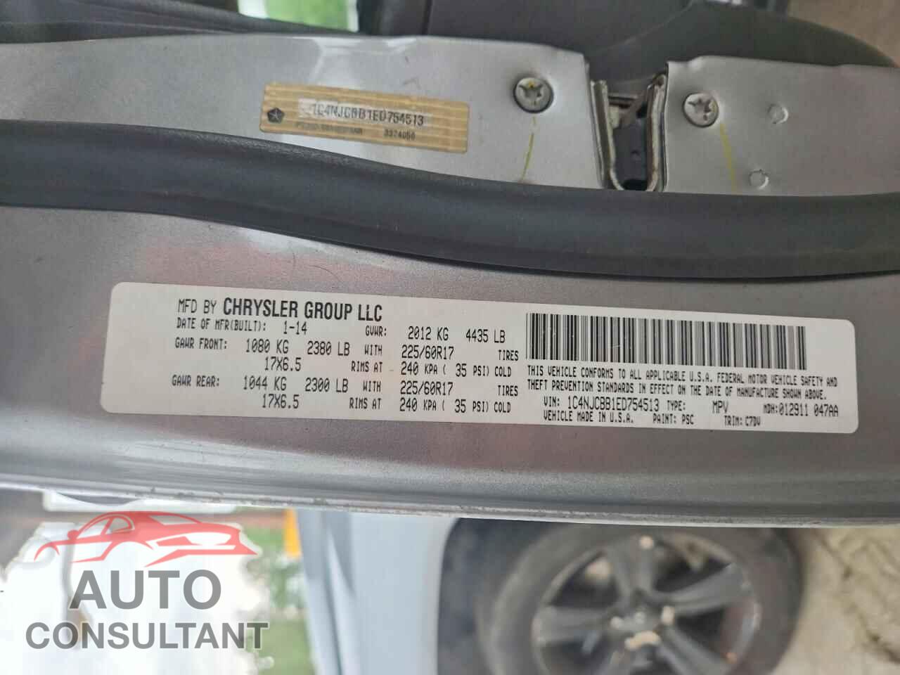 JEEP COMPASS 2014 - 1C4NJCBB1ED754513