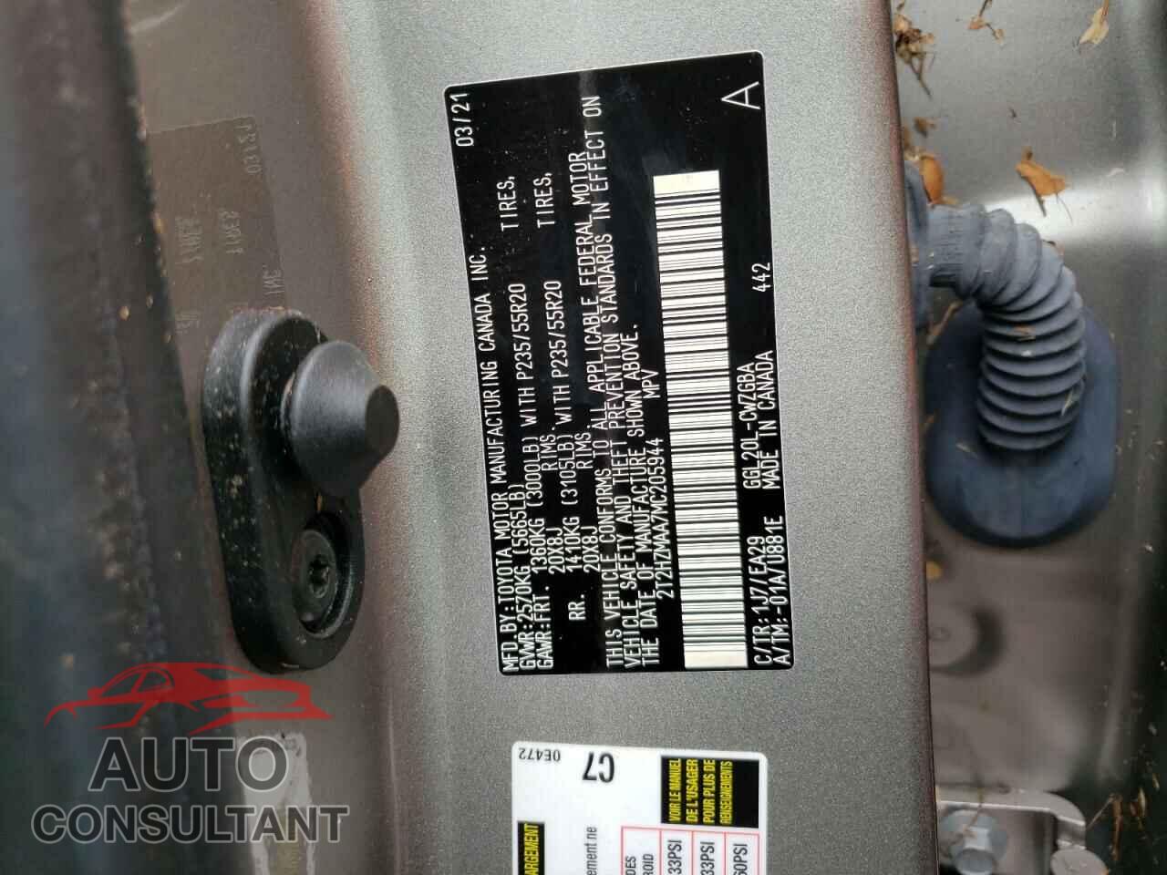 LEXUS RX350 2021 - 2T2HZMAA7MC205944