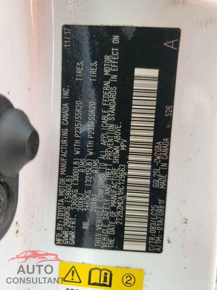 LEXUS RX350 2017 - 2T2BZMCA1HC129663