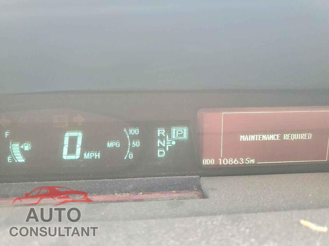 TOYOTA PRIUS 2012 - JTDKN3DU2C5522015