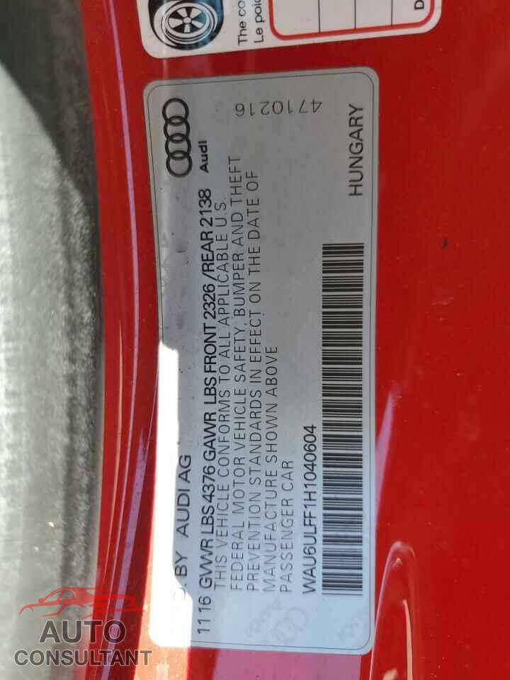 AUDI A3 2017 - WAU6ULFF1H1040604