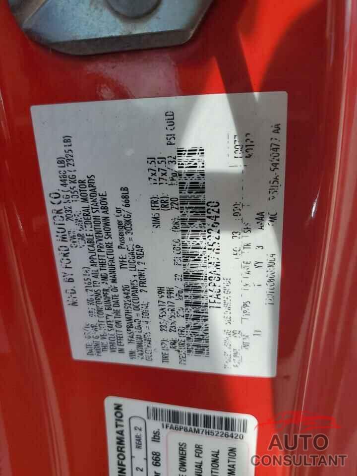 FORD ALL Models 2017 - 1FA6P8AM7H5226420