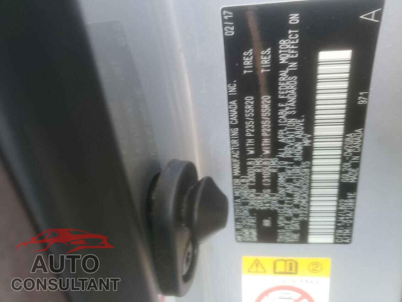 LEXUS RX350 2017 - 2T2ZZMCA2HC055815