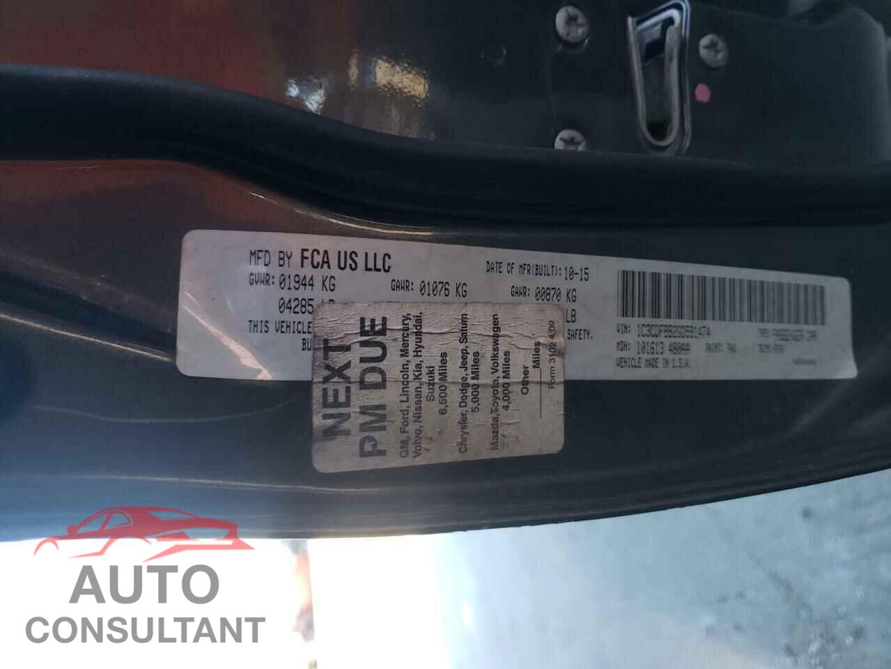DODGE DART 2016 - 1C3CDFBB2GD591474