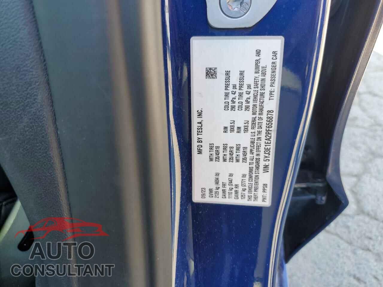 TESLA MODEL 3 2023 - 5YJ3E1EA2PF656878