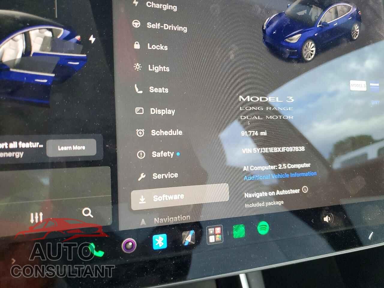 TESLA MODEL 3 2018 - 5YJ3E1EBXJF097838