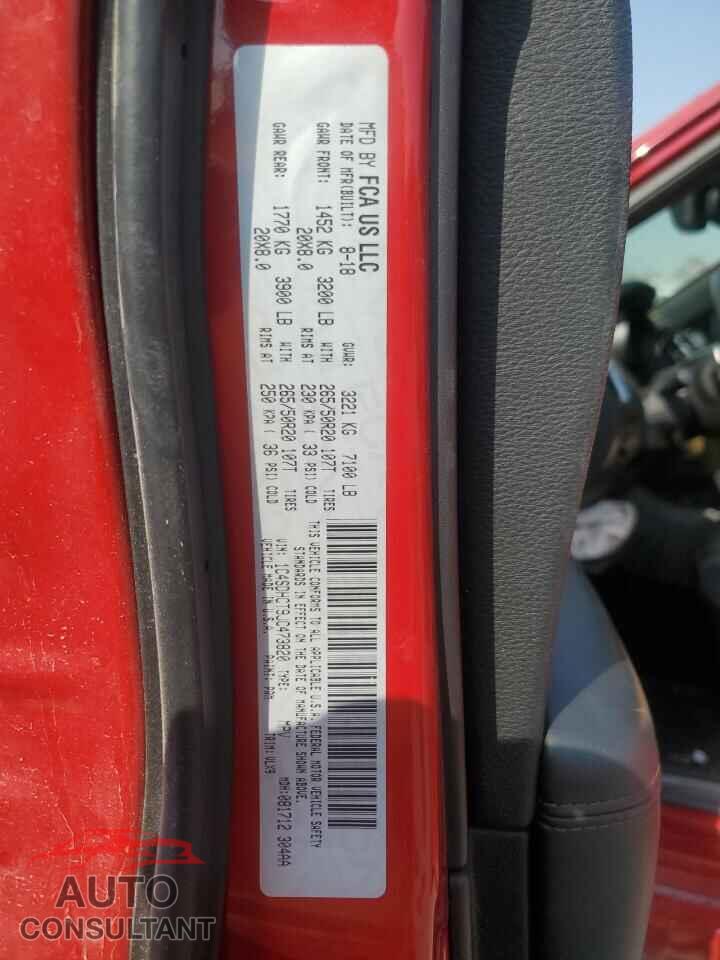 DODGE DURANGO 2018 - 1C4SDHCT9JC473820