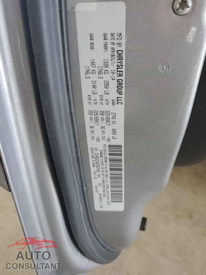 DODGE CARAVAN 2015 - 2C4RDGCG4FR537465