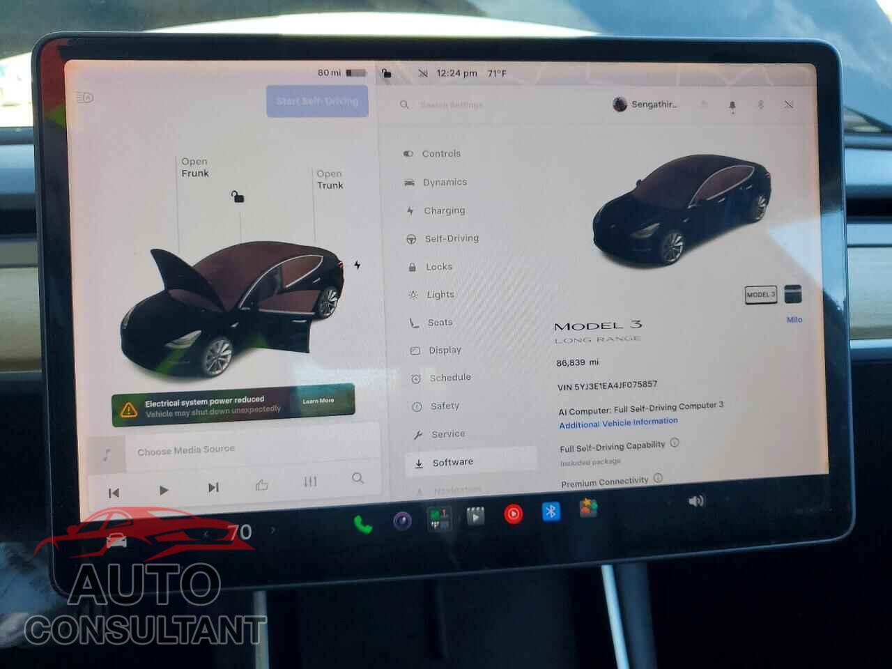 TESLA MODEL 3 2018 - 5YJ3E1EA4JF075857