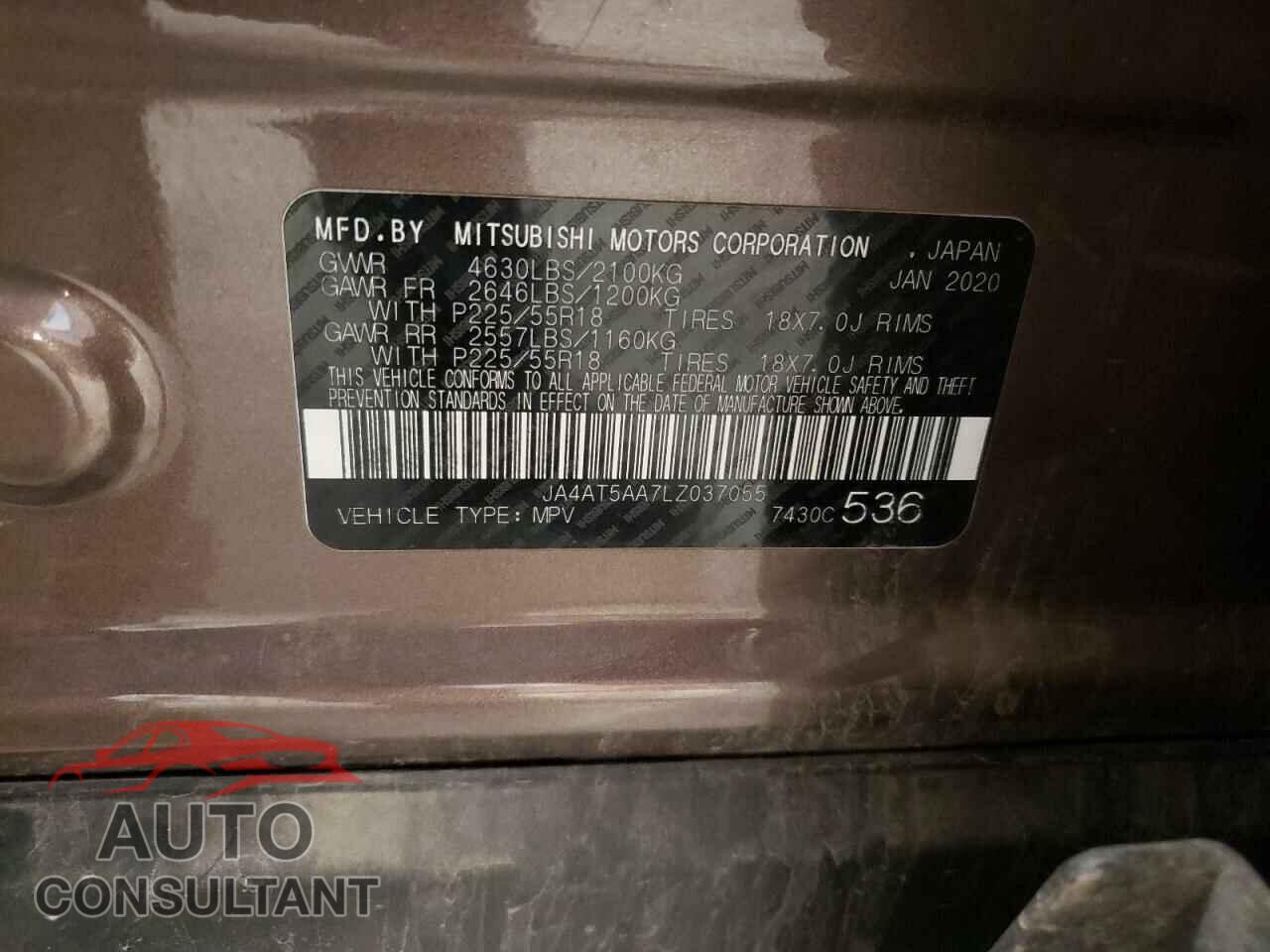 MITSUBISHI ECLIPSE 2020 - JA4AT5AA7LZ037055