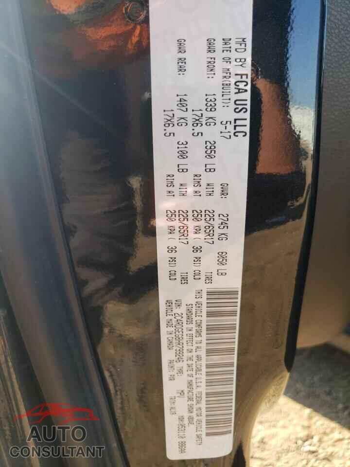 DODGE CARAVAN 2017 - 2C4RDGEG8HR799246