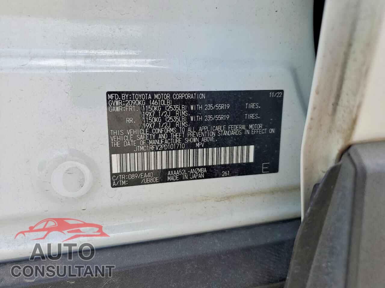 TOYOTA RAV4 2023 - JTMC1RFV2PD101710
