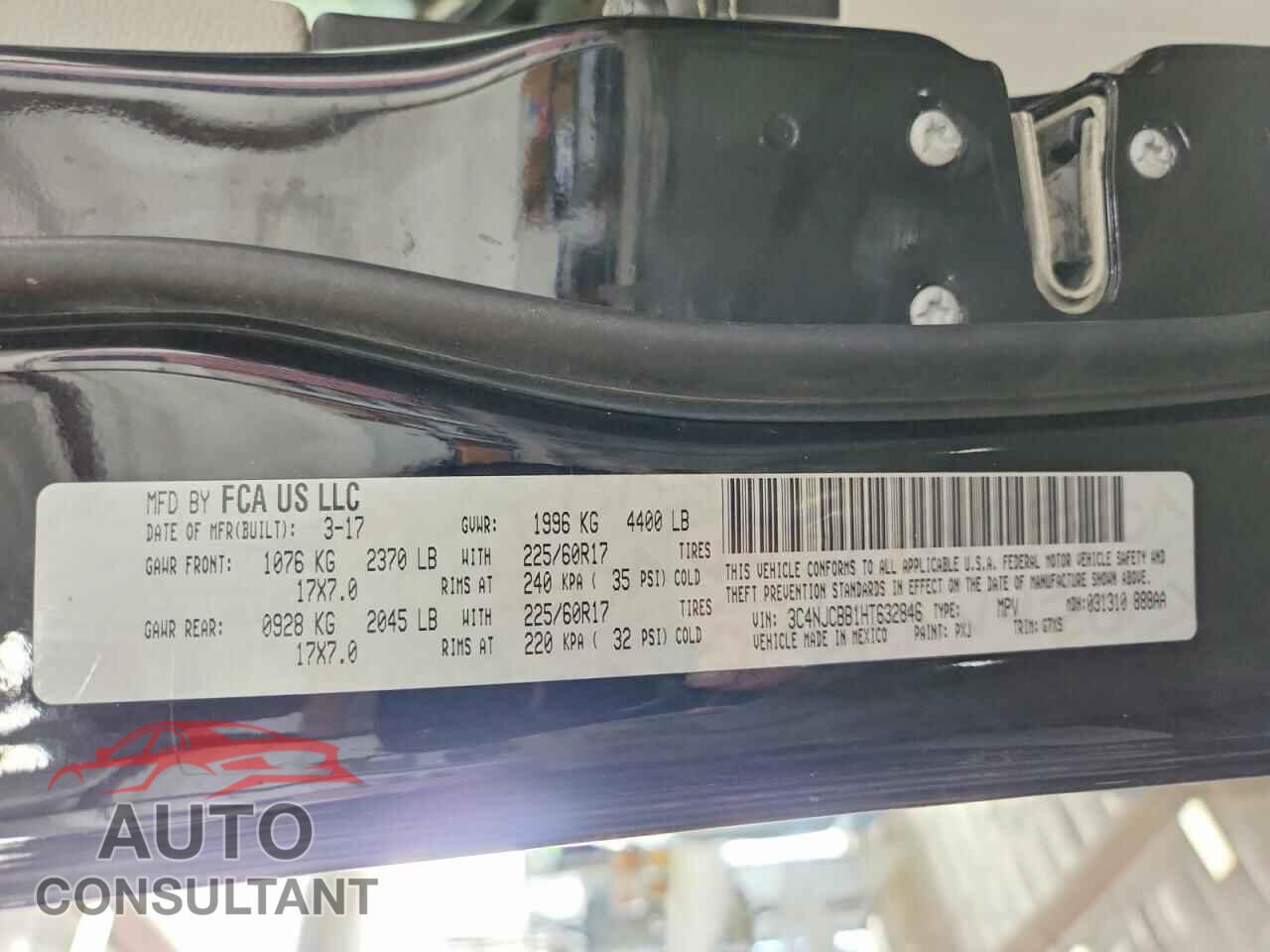 JEEP COMPASS 2017 - 3C4NJCBB1HT632846