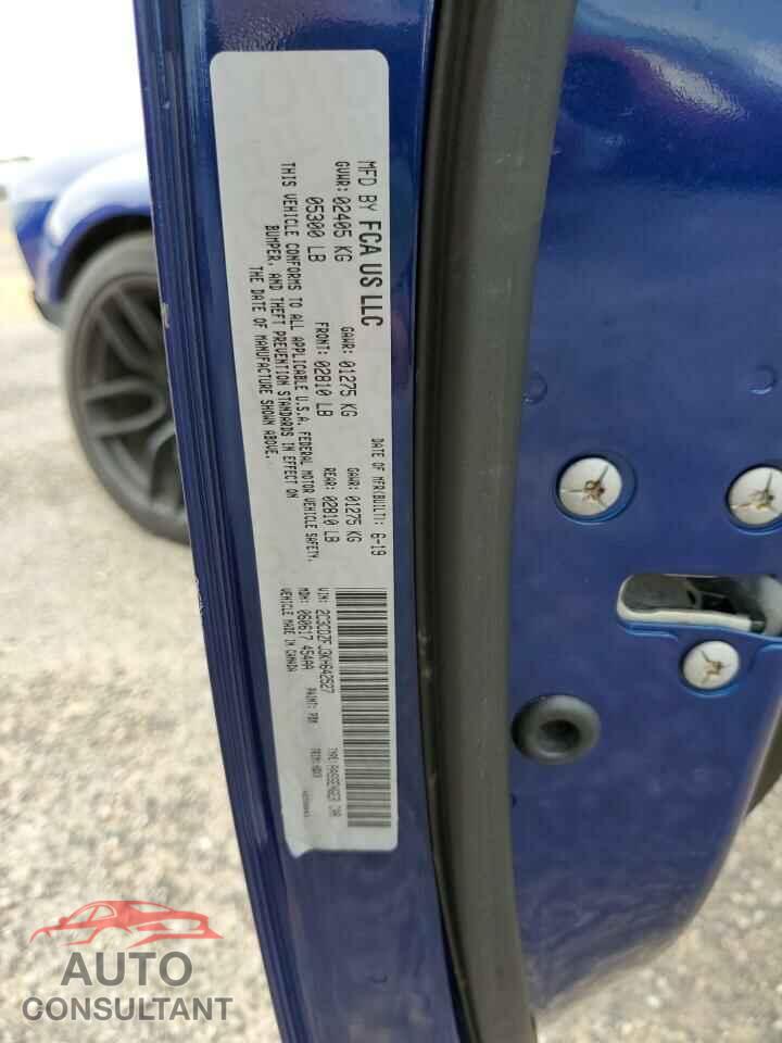 DODGE CHALLENGER 2019 - 2C3CDZFJ3KH642527