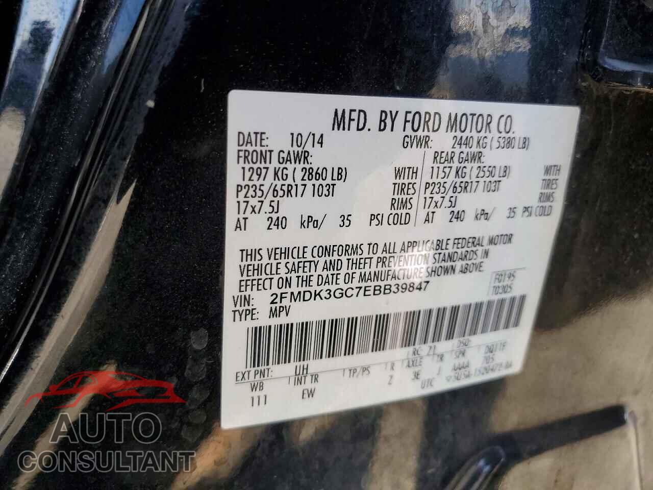 FORD EDGE 2014 - 2FMDK3GC7EBB39847