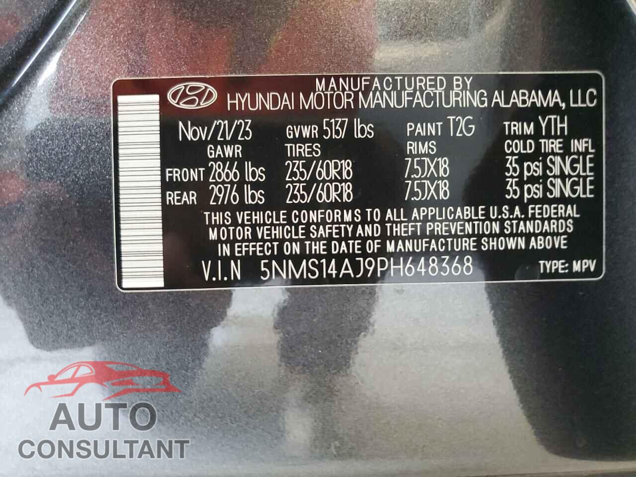 HYUNDAI SANTA FE 2023 - 5NMS14AJ9PH648368
