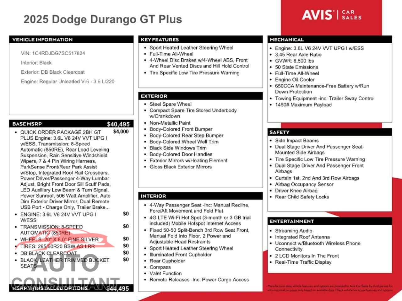 DODGE DURANGO 2025 - 1C4RDJDG7SC517824