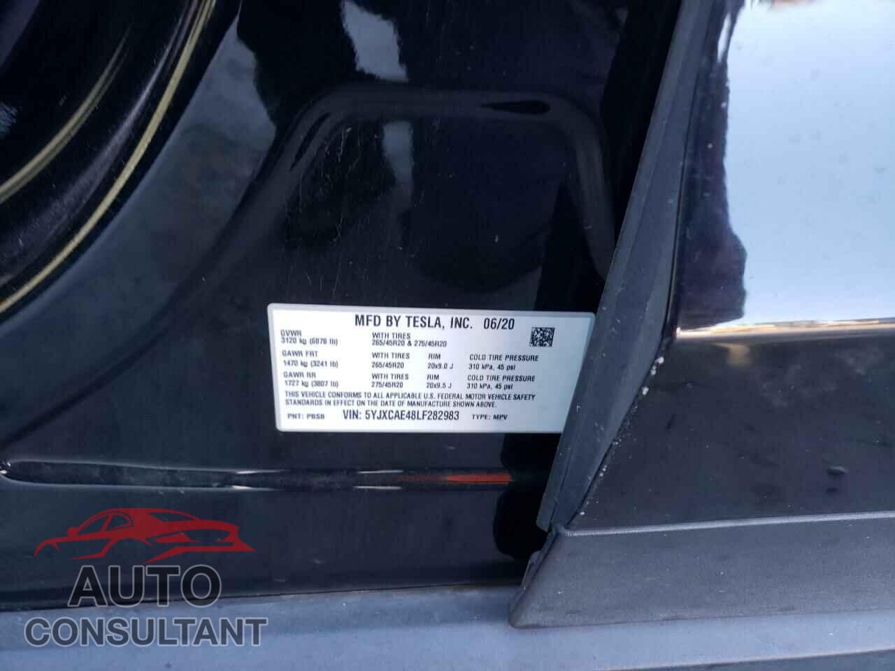 TESLA MODEL X 2020 - 5YJXCAE48LF282983