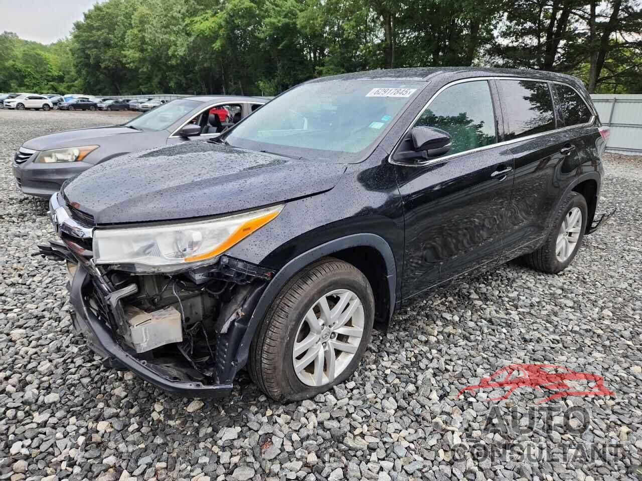 TOYOTA HIGHLANDER 2014 - 5TDBKRFH7ES041525