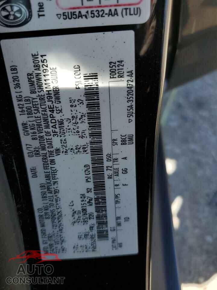 FORD FIESTA 2017 - 3FADP4EJ9HM119251