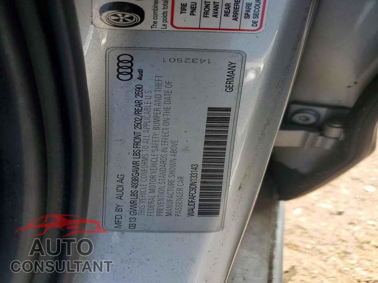 AUDI A6 2013 - WAUDFAFC9DN133143