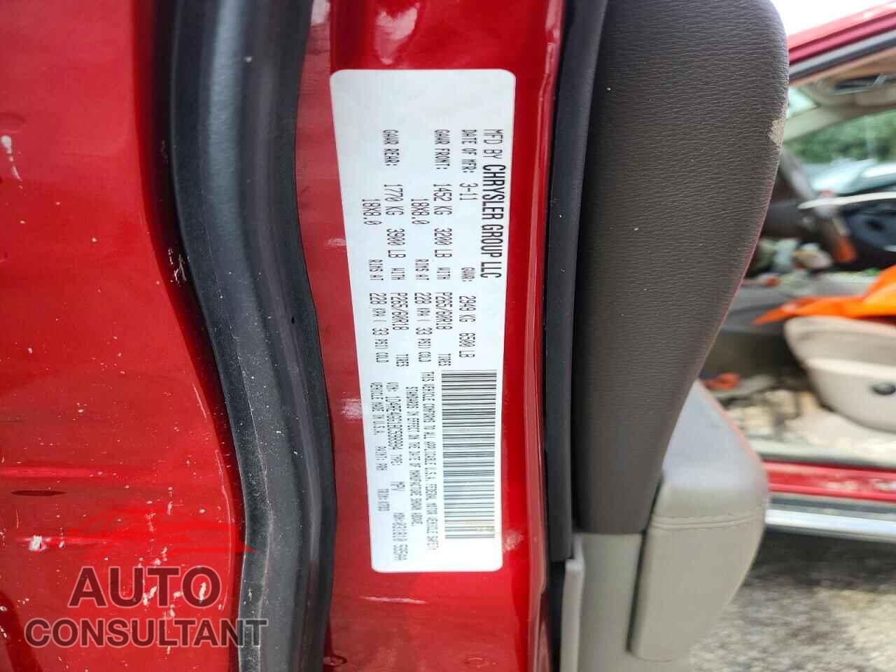 DODGE DURANGO 2011 - 1D4RE4GG1BC598994