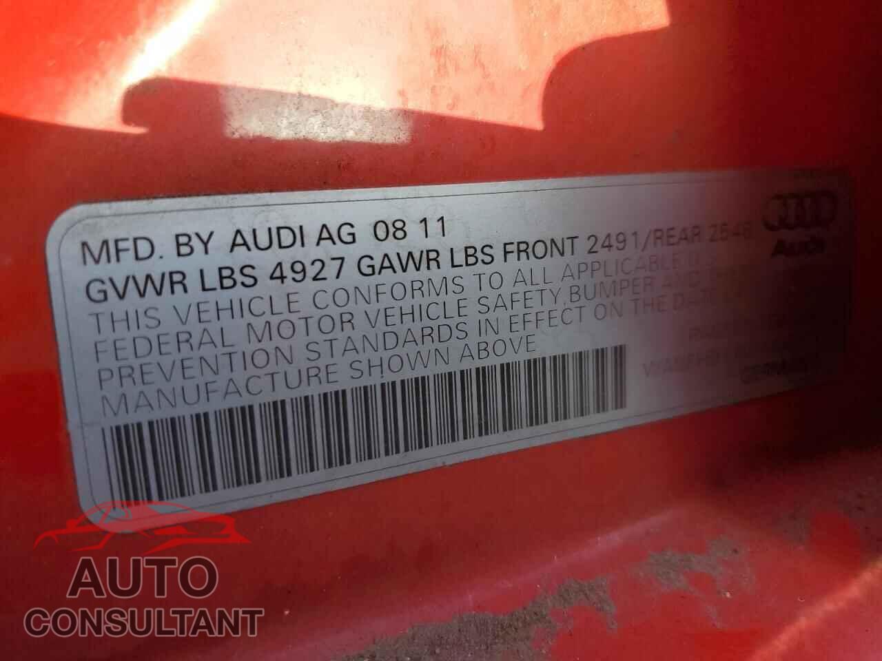 AUDI A4 2012 - WAUFFBFL6CN007917