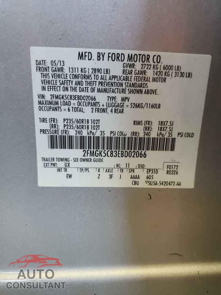 FORD FLEX 2014 - 2FMGK5C83EBD02066