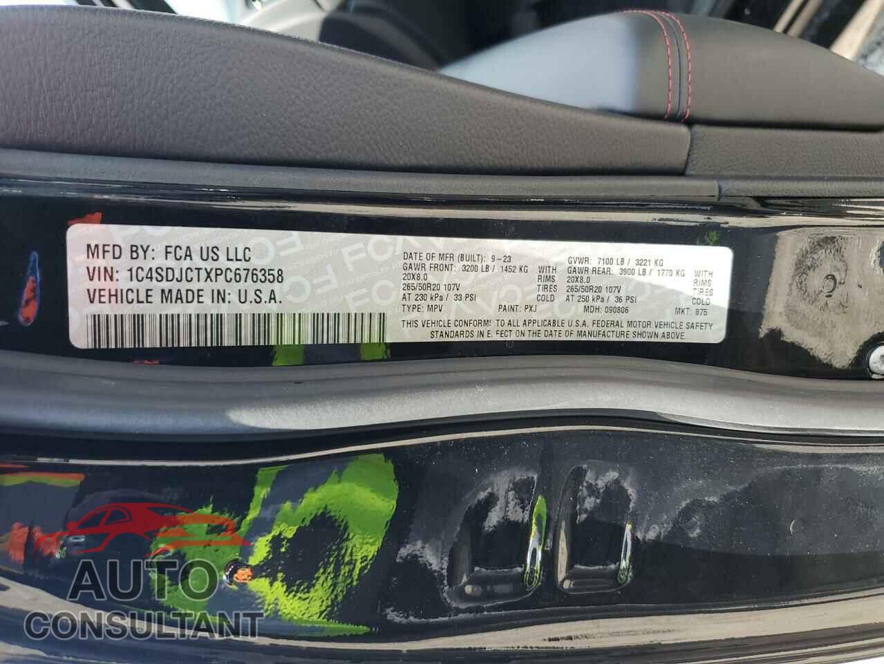 DODGE DURANGO 2023 - 1C4SDJCTXPC676358