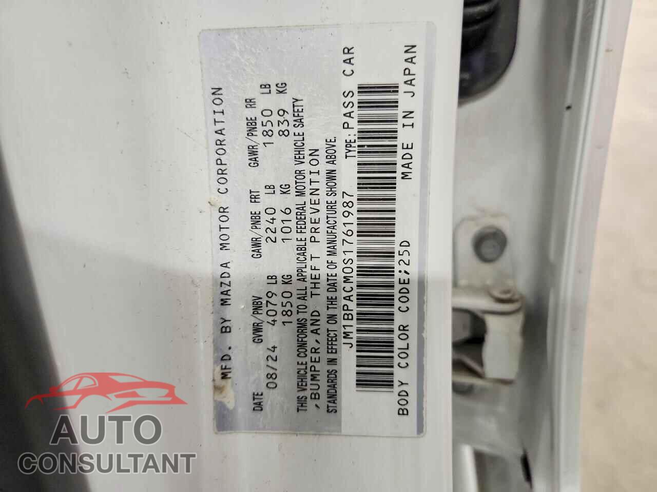 MAZDA 3 2025 - JM1BPACM0S1761987