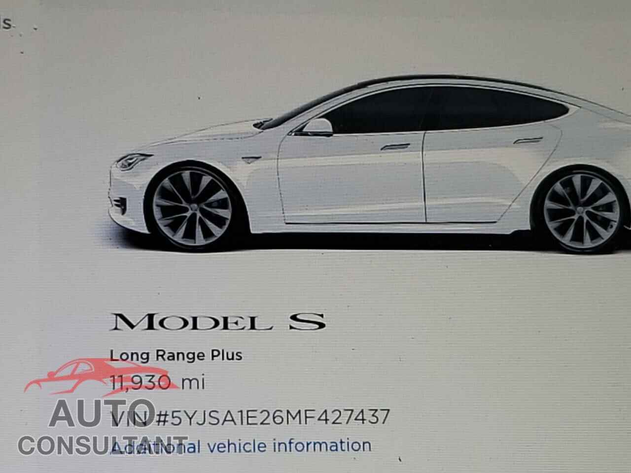 TESLA MODEL S 2021 - 5YJSA1E26MF427437