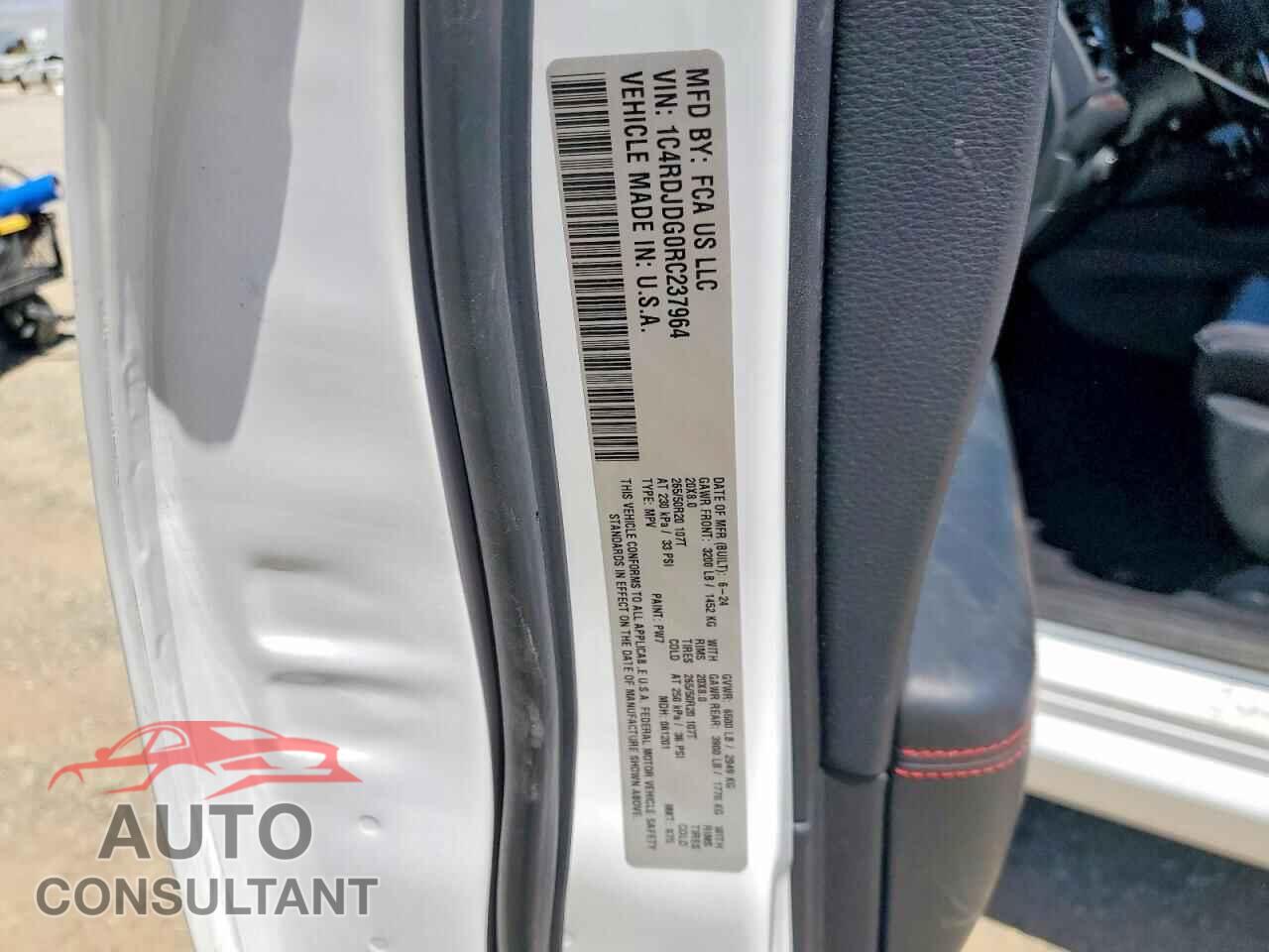 DODGE DURANGO 2024 - 1C4RDJDG0RC237964