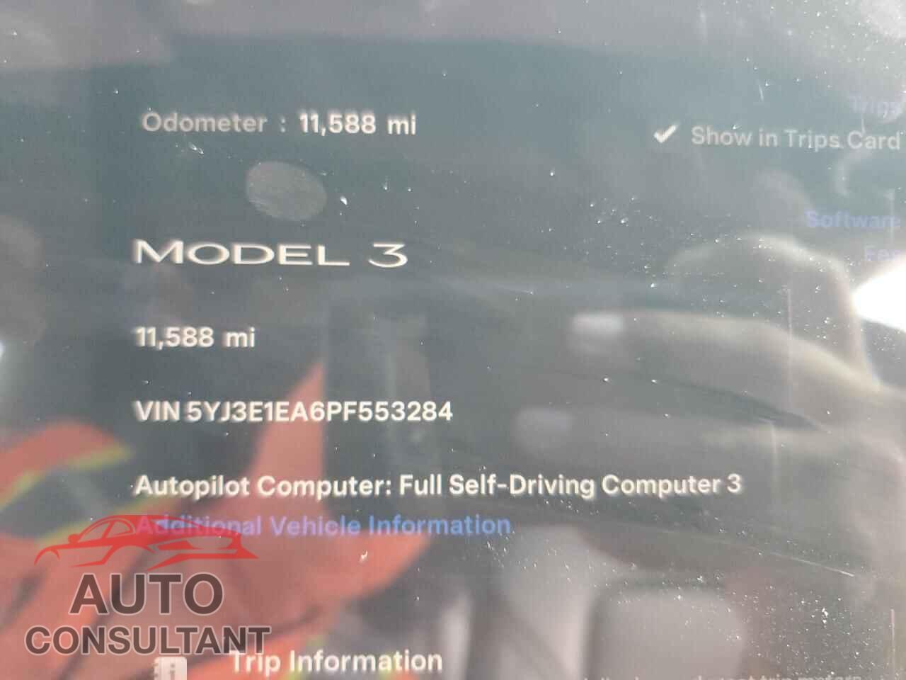 TESLA MODEL 3 2023 - 5YJ3E1EA6PF553284