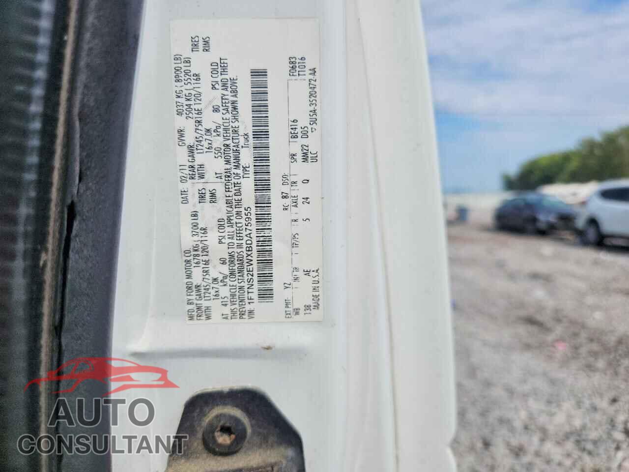 FORD ECONOLINE 2011 - 1FTNS2EWXBDA75955