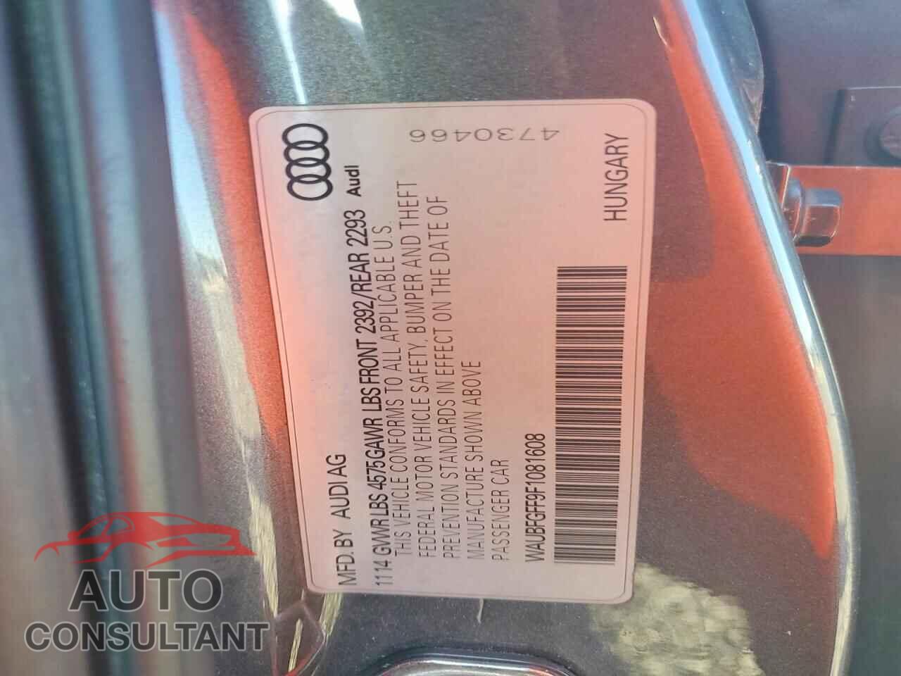 AUDI A3 2015 - WAUBFGFF9F1081608
