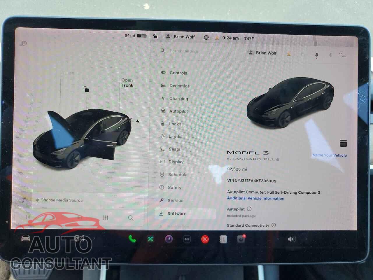 TESLA MODEL 3 2019 - 5YJ3E1EA4KF306905