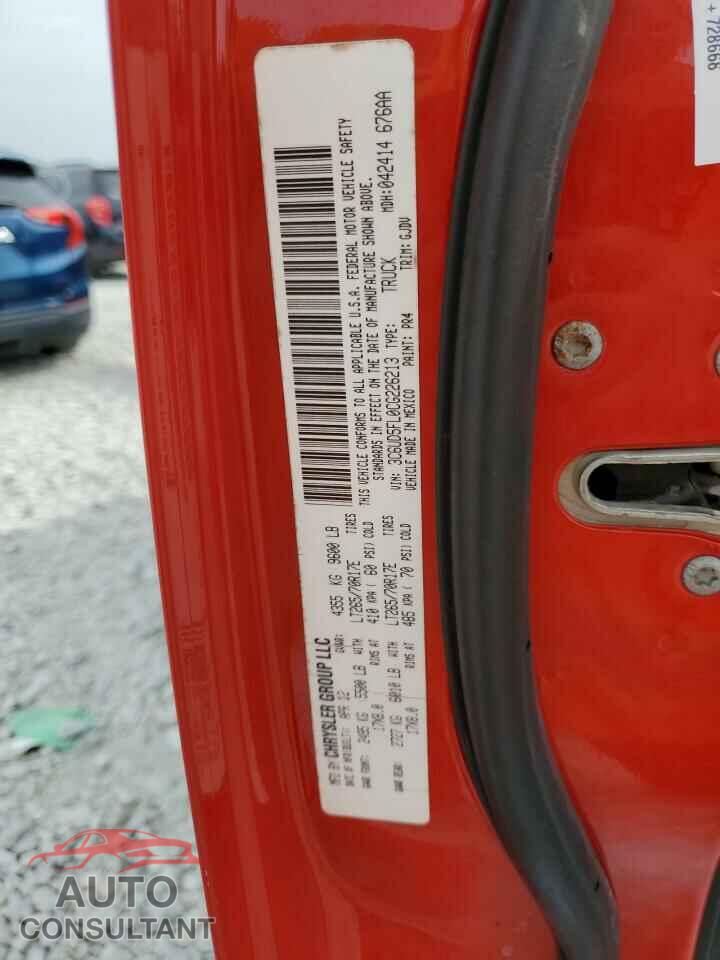 DODGE RAM 2500 2012 - 3C6UD5FL0CG226213