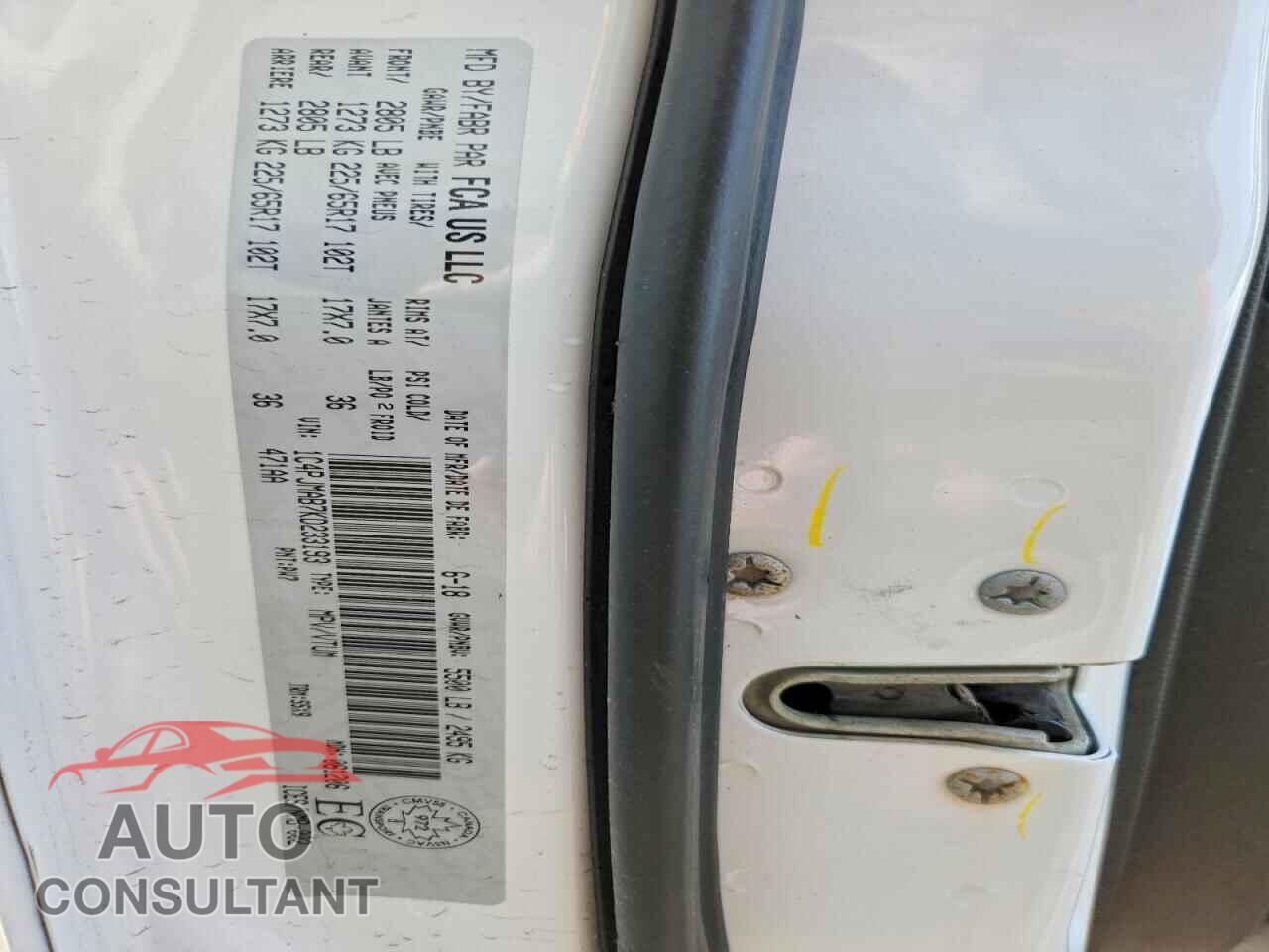JEEP CHEROKEE 2019 - 1C4PJMAB7KD233193